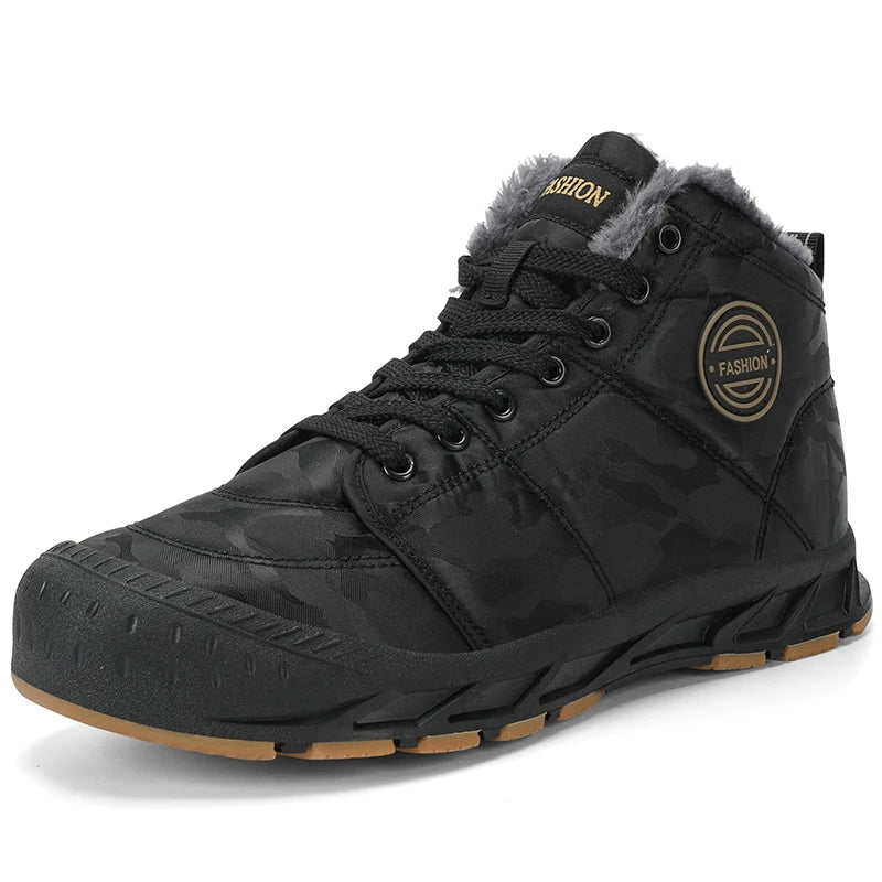 Men Winter Snow Boots Super Warm Men Hiking Boots Waterproof Men's Boots Outdoor Sneakers Non-slip Rubber Men's Work Ankle Boots