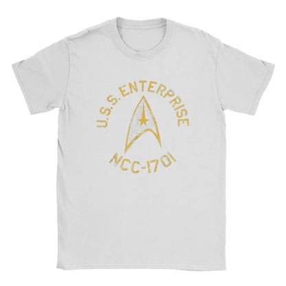 Men Stars Treks Collegiate T Shirt movie tv Series Pure Cotton Clothing Casual Short Sleeve Crewneck Tees New Arrival T-Shirt