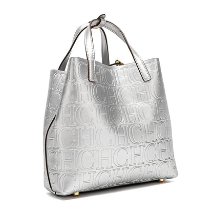 Classic Retro Style Women's Fashion Handbag Pure Colour Simple Design Large Capacity Exquisite Versatile