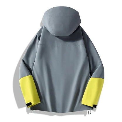 Unisex Waterproof Softshell Jacket Hiking Camping Climbing Trekking Hooded Windbreaker Casual Sporty Rain Coat Men Women