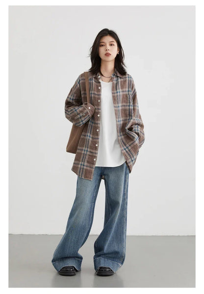 Women T-Shirts Loose Casual U-Neck Long Sleeve Female Tees Split Bottom Woman Top Ladies Clothing Autumn Spring 2023