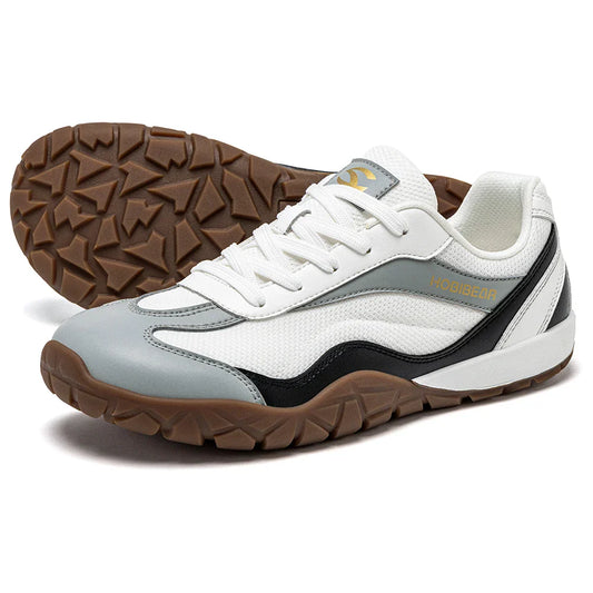 Barefoot Hiking Shoes Unisex Wide Width Trail Running Sneakers Zero Drop Artificial Leather Retro Walking Shoes