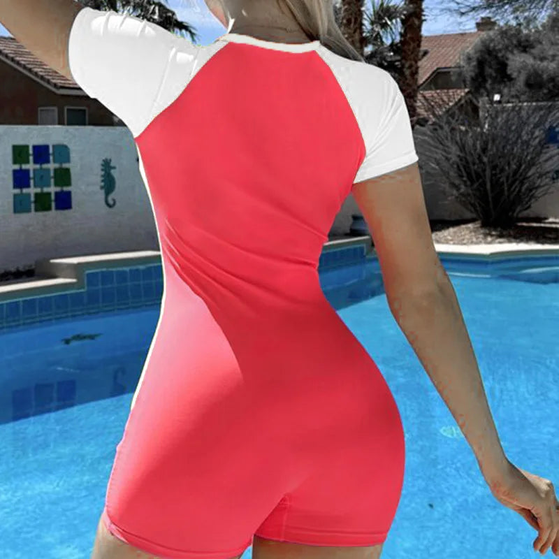 2026 New One Piece Swimsuit Women Floral Long Sleeve Swimwear Zipper Surfing Monokini Push Up Body Suit Beachwear Bathing Suit