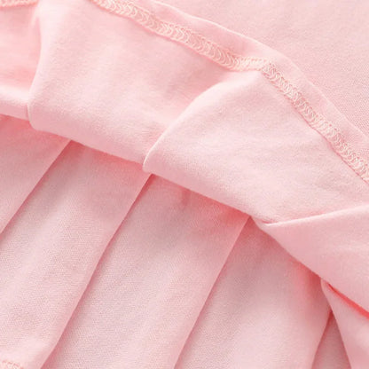 Girls Summer Dress New Children's Polo Pleated Dress Short Sleeve College Style Dresses WT26