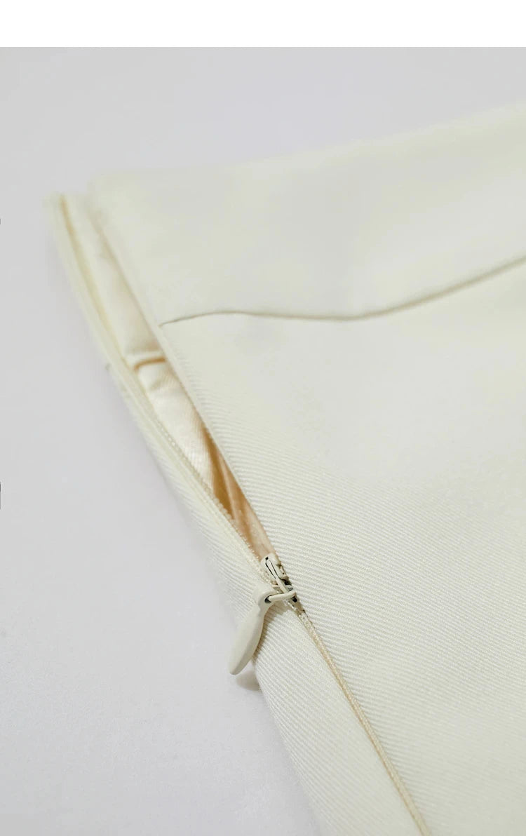 Minimalism Casual Shorts Skirts Women High Rase 2024 Autumn New Fashion Commuter Lady Straight Blazer A-Line Skirt 12343035