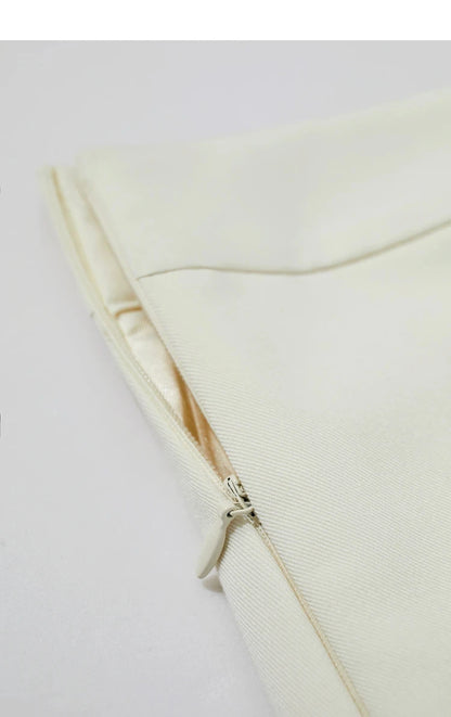 Minimalism Casual Shorts Skirts Women High Rase 2024 Autumn New Fashion Commuter Lady Straight Blazer A-Line Skirt 12343035