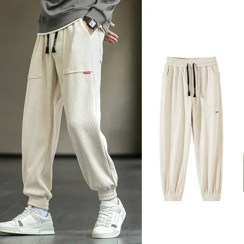 Pants Men Loose Fit Baggy Sweatpants Casual Fashion Streetwear Trend Autumn Winter Harem Joggers Trouser Male Plus SIze