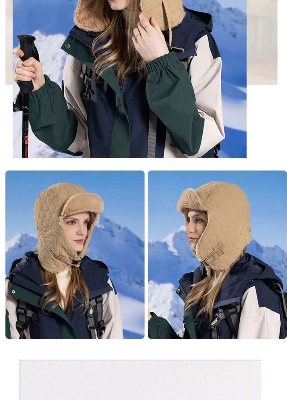 Russian Hat Soft Fur Lined Trapper Earflap Cap Windproof Autumn Winter Hats for Men Women Snow Ski Russian Cap Bomber Hat