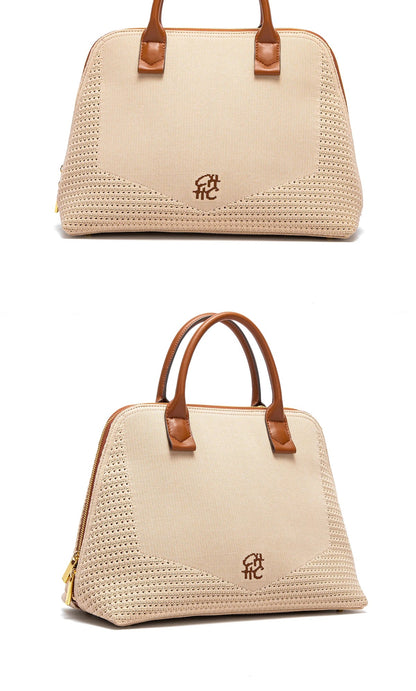 Women's Tote Bag Summer New Apricot Large Capacity Beach Bag Leisure Vacation Shoulder Bag