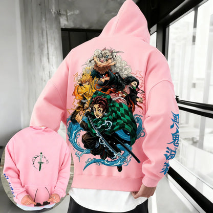 Demon Slayer: Kimetsu no Yaiba Men Hoodie Sweatshirt Japanese Anime Spring Autumn Winter Boy Long-sleeved Parent-child Outfit