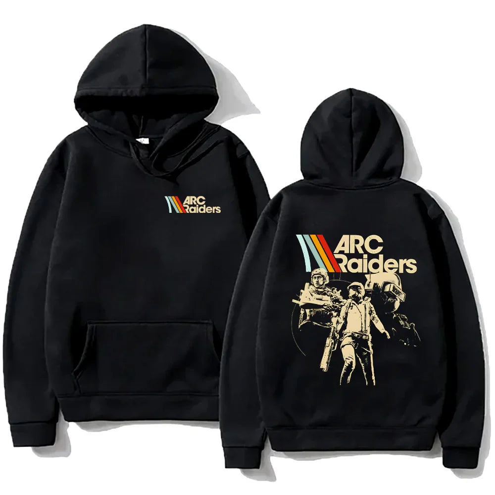 ARC Raiders Striped Hoodies ARC Hot Game Survival Evolved Sweatshirt  Gifts for Gamer Clothes Unisex Vintage Game Lovers Hoody