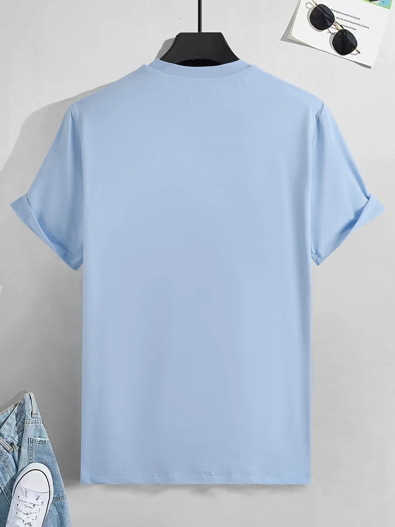 Men's 100% cotton casual sports loose fit California West Coast print round neck short sleeved T-shirt top
