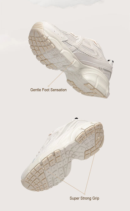 Women Retro Running Shoes Outdoor Mesh Lace Up Jogging Sports Shoes Female Casual Lightweight Breathable Non-slip Shoes