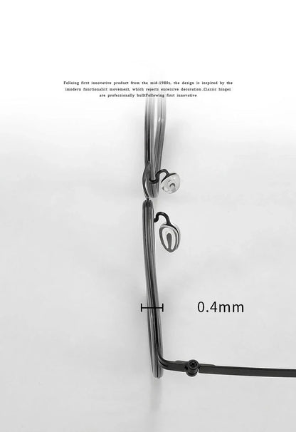 Simple Geometric Polygon Fashion Pure Titanium Vintage Design Blue Light Protection Glasses Customizable Prescription 2715