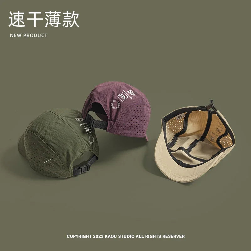 Summer 5 Panel Baseball Caps  For Men And Women Outdoor Camping Cap  Sun Protection Quick-Drying Running Hat Breathable Golf Hat