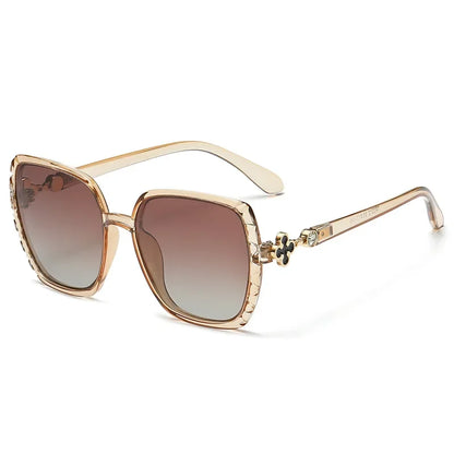 Luxury Square Designer Fashion Big Polarized Sunglasses For Women Glasses Brand 2024 Woman Women's Retro Shades UV400 Eyewear