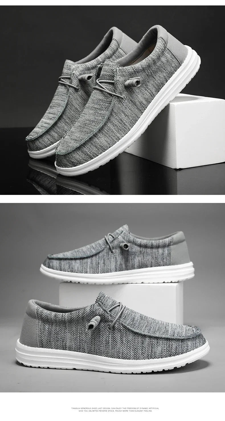 Canvas Shoes Men Casual Slip on Shoes Alpargatas Hombre Moccasins Mocassin Homme Lightweight Breathable Plus Big Size 50