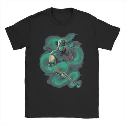 Men Women MGS1 Solid Snake Game T Shirt Metal Gear Cotton Tops Funny Short Sleeve O Neck Tees Classic T-Shirts