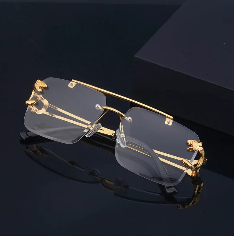 New Retro Rimless Sunglasses For Men Steampunk Sunglasses Women Punk Fashion Glasses Vintage Shades Gafas De Sol Sonnenbrill Sun