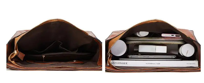 Hobo Bag Leather Women Handbags Female Leisure Shoulder Bags Fashion Purses Vintage Bolsas Large Capacity Tote Bag