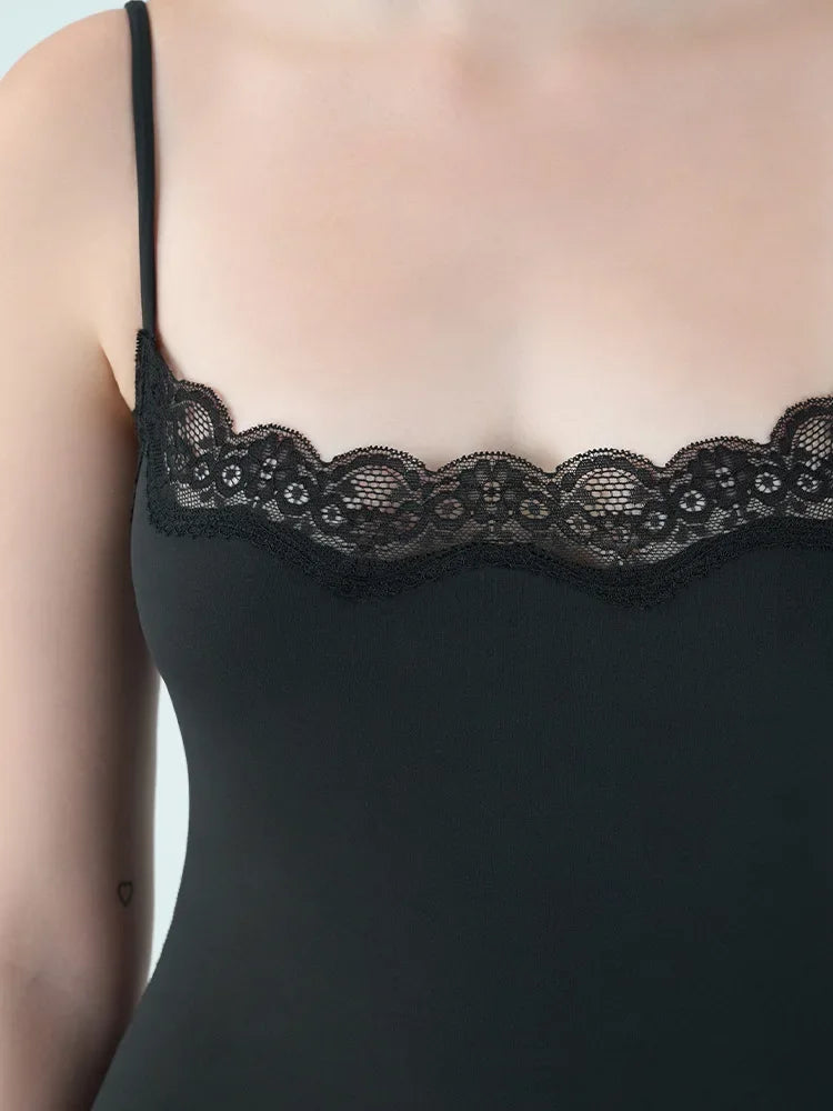 Lace Bodysuit for Women -Adjustable Straps Slim Fit Backless Jumpsuit, Breathable Lifting Seamless Underwear Sexy Lingerie