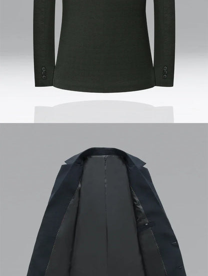 Brand Business England Style Men Suit Slim Fit Easy Care Spring Autumn Wedding Black Formal Blazer for Men Clothing