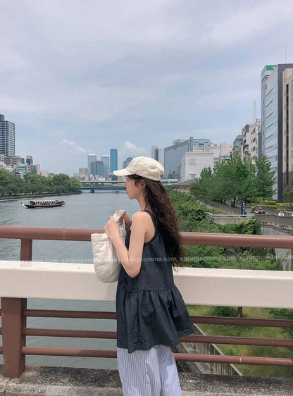 Korean Sle ort Denim Overalls Women's Faionable Summer Dr Vest Dr No Brand Commute Sle 00% Other Material