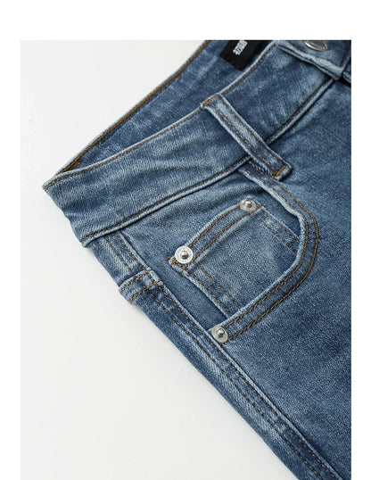 Women Denim Jeans 2025 Autumn New Lyocell Rolling Up Hem Elastic and Simple Straight Leg Ankle Length Pants