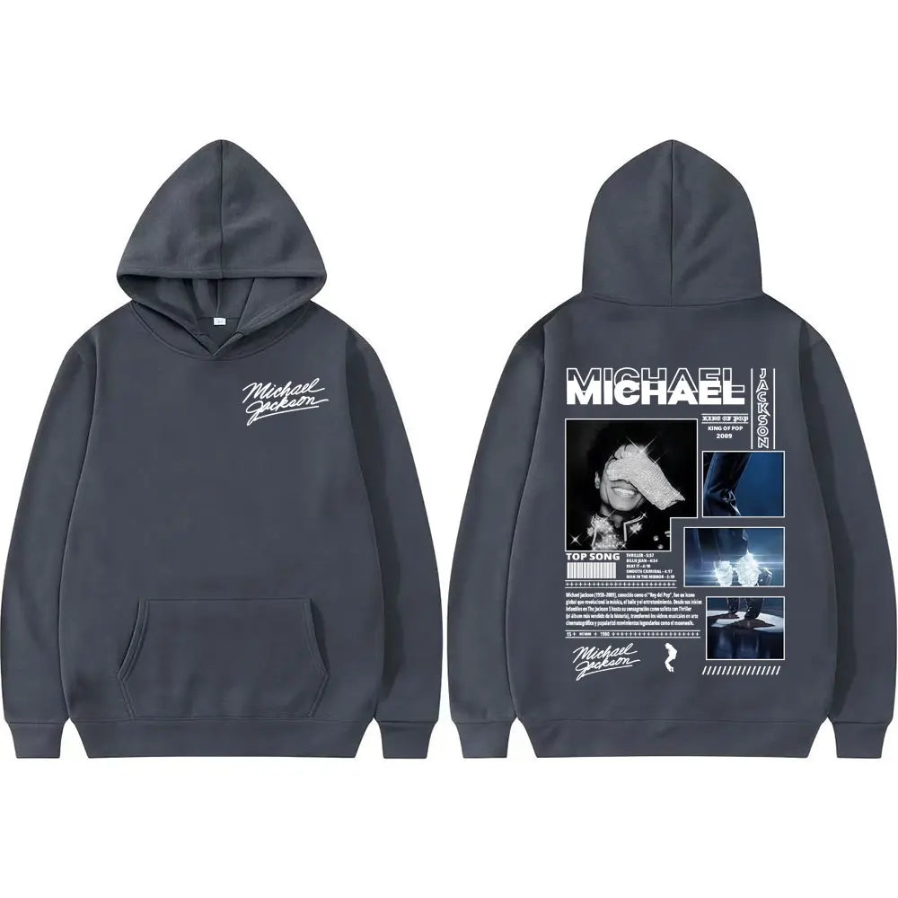 Michael Jackson King of Pop World Tour Hoodies Men Women Fashion Classic Oversized Hoodie High Quality Casual Fleece Sweatshirts