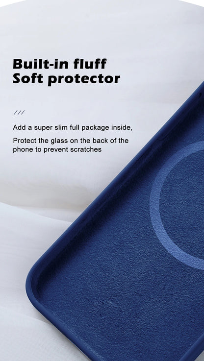 Original Liquid Silicone Case For iPhone 14 13 12 11 Pro Max For MagSafe Magnetic Wireless Charging 8 Plus XR XS Max X SE Cover