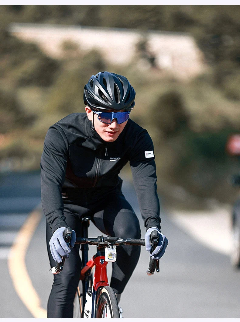 Men's Winter Cycling Bike Jackets Windproof Softshell Thermal Bicycle Clothing for Men Warm Fleece Road Bike Windbreaker