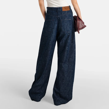 Brand New Loose Jeans Women's Retro Fashion High Waisted Pants Loose Wide Leg Denim Pants Women Straight Jean