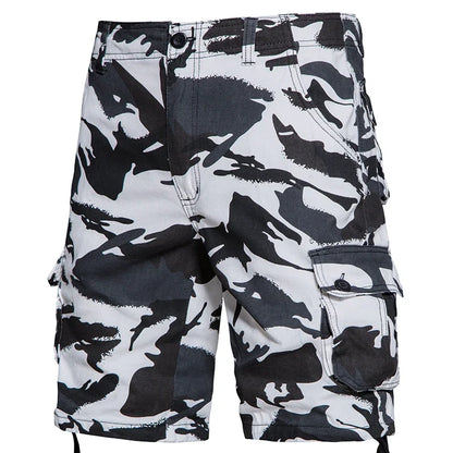 Tactical Cargo Shorts Men Camo Joggers Shorts Casual Outdoor Sports Half Pants Pocket Cotton Breathable Cargo Shorts