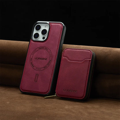 For Magsafe Magnetic Leather Phone Case for iPhone 16E 17 Air 16 15 Plus 14 13 12 11 Pro Max Wallet Card Holder Pocket Cover