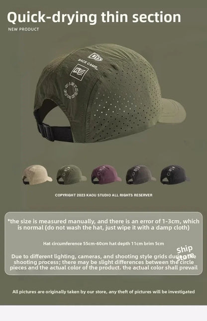 Summer Thin Breathable Mesh Baseball Caps for Men and Women Outdoor Camping Leisure Sun Protection Quick-drying Hiking Hats