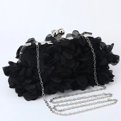 Flower Dinner Purse Designer Floral Chain Crossbody Bride Handbag Clutches Woman Petal Evening Party Clutch Wedding Dress Bag