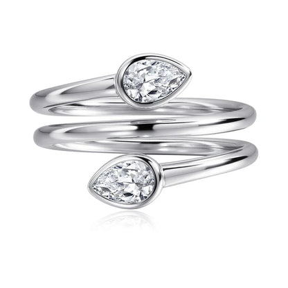 Pear Cut 4*6mm All Moissanite Rings for Women Luxury Quality Wedding Band Lab Diamond Solid 925 Sterling Silver Jewelry