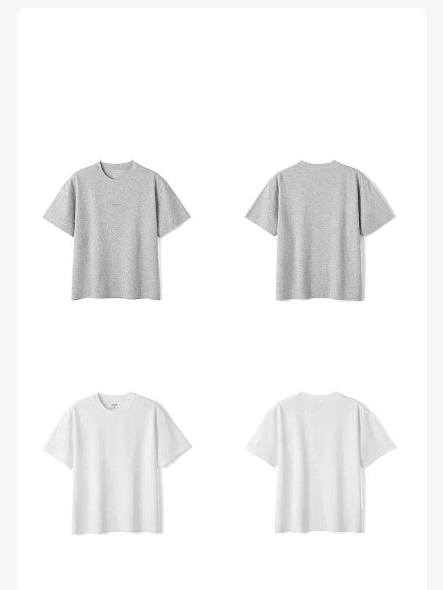 2026 Summer New 【Oversize Short Length】 Cooling T-Shirt 230gsm Crew Neck Moisture-wicking Breathable Tops Men