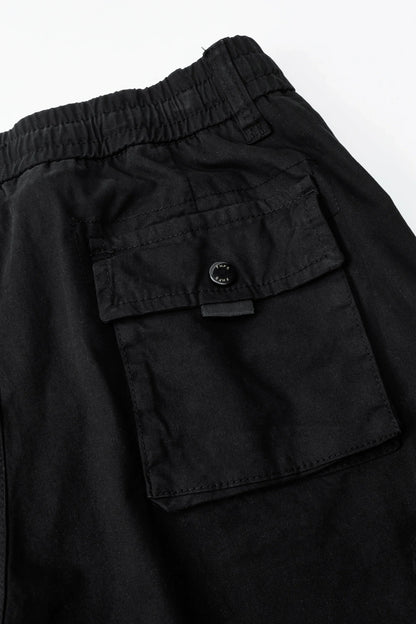 Mid Length Breathable Straight Leg 5 Inch Street Short Men's Summer Thin Washed Cotton Cargo Shorts Loose Casual Trend Sports