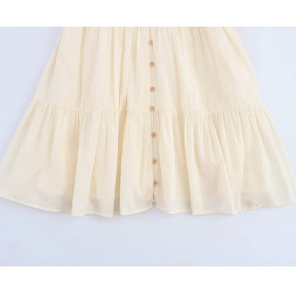 Flower Embroidered Mini Dress Women Tassel Pleated Short Dresses for Woman Summer Beach Women's Dress Boho Dress Woman
