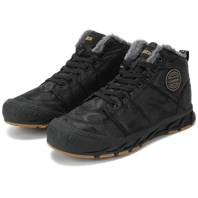 Men Winter Snow Boots Super Warm Men Hiking Boots Waterproof Men's Boots Outdoor Sneakers Non-slip Rubber Men's Work Ankle Boots