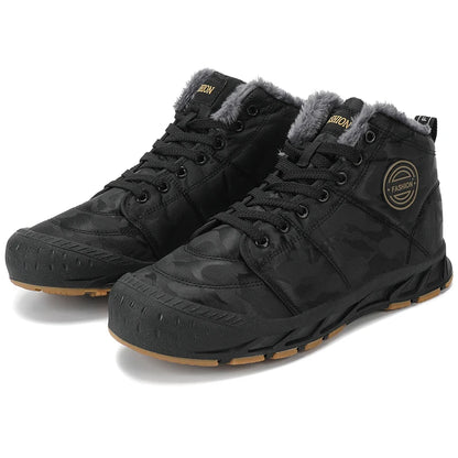 Men Winter Snow Boots Super Warm Men Hiking Boots Waterproof Men's Boots Outdoor Sneakers Non-slip Rubber Men's Work Ankle Boots