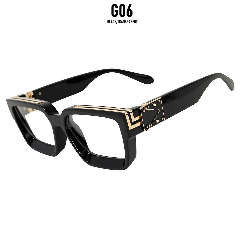 Brand Design Square Sunglass Men Vintage Retro Millionaire Sunglasses Women Thick Frame Fashion Glasses Dropshipping Gafas De So