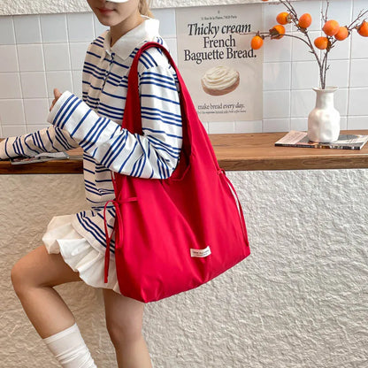 New Fashion Simple Shoulder Bag Women Large Capacity Comfortable Versatile Texture Tote Bag Simple Casual Storage Handbag
