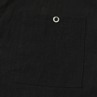 Men Mandarin Collar Long Sleeve Henley Cotton Linen Shirt Chest Pocket Breathable Beach Travel Daily Casual V Neck Top