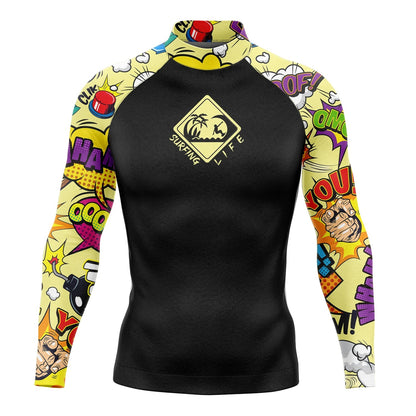Men's Long Sleeve Snorkeling Surfing Shirt Rashguard Diving UV Protection Beach Sunwear Swimwear UPF Gym Clothes