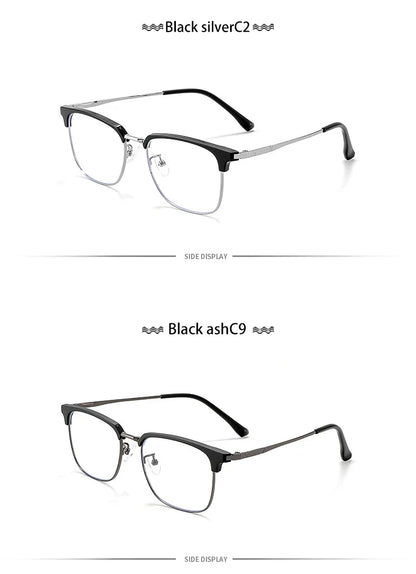 Square Men's Business 8026 Anti-Blue Light Classic Retro Anti-Blue Light Reading Glasses Women Prescription Customized