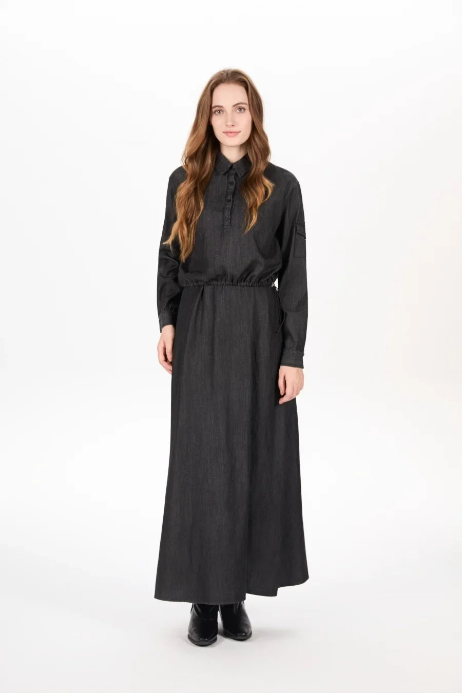 AS AW25 Denim set loose Shirt + slip dress Aline adjustable dress