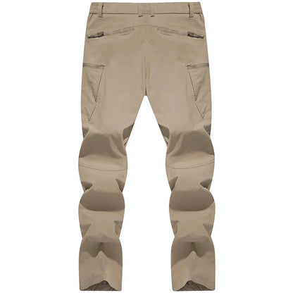 Summer Lightweight Trousers Mens Fishing Pants Outdoor Hiking Nylon Quick Dry Pockets Cargo Pants Casual Work Trousers