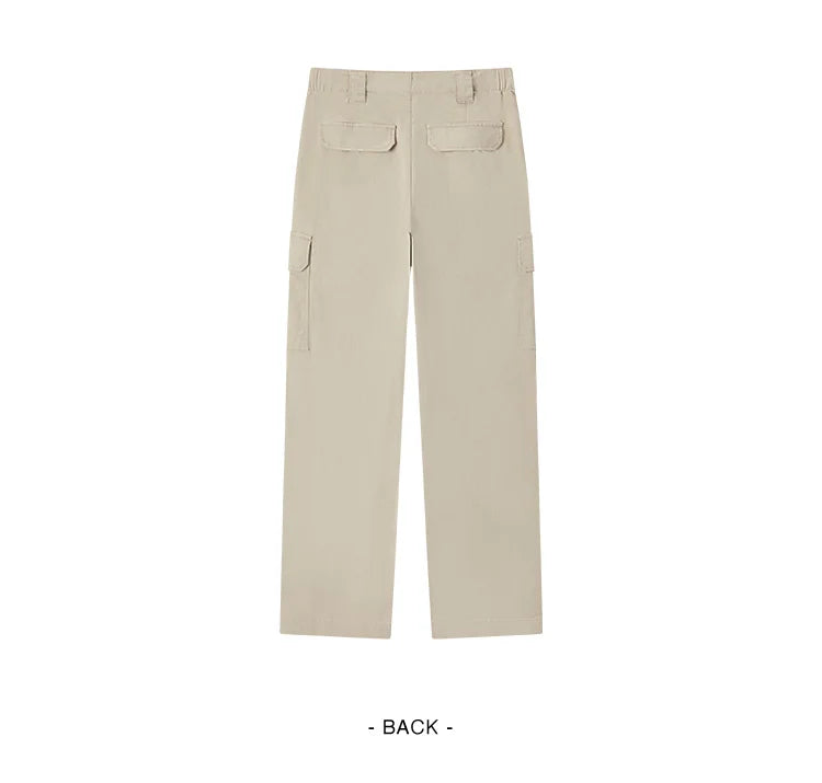 Women Pants Urban Workwear Cargo Wide Leg Loose Straight Casual Style Slim Street Daily Trousers 2026 Autumn